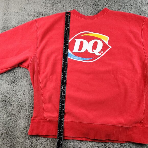 Dairy Queen DQ Classic Logo Sweatshirt Extra Large Employee Crew Work Sweater - Picture 5 of 11
